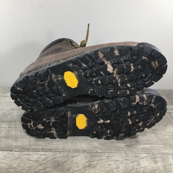 Raichle Womens 387 Made in Switzerland Hiking Hiker Brown Leather Boots Size 7.5 - Picture 8 of 11